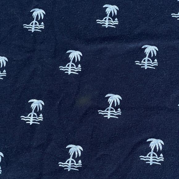 Molokai Surf Co Polo Shirt Mens Extra Large XL Blue Hawaiian Palm Tree - Picture 3 of 10